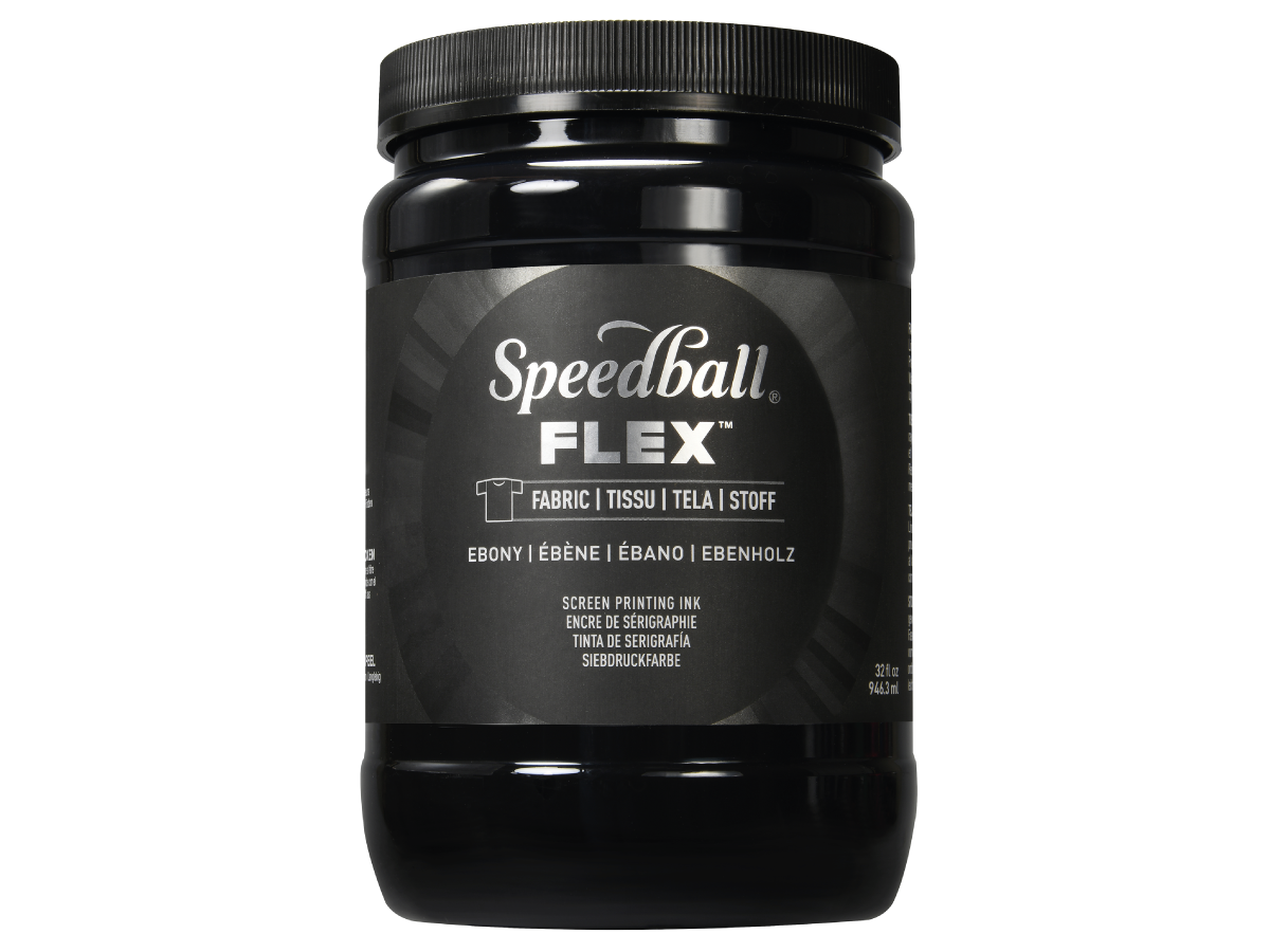 SPEEDBALL FLEX SCREEN PRINTING FABRIC INK 946ML EBONY 1
