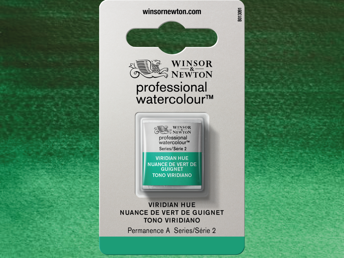 WINSOR & NEWTON AQUARELLFARBE 1/2NÄPF S2  VIRIDIAN HUE 1