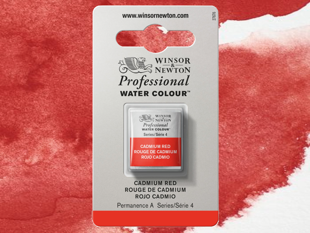 WINSOR & NEWTON AQUARELLFARBE 1/2 NÄPF 094 KADMIUMROT 1