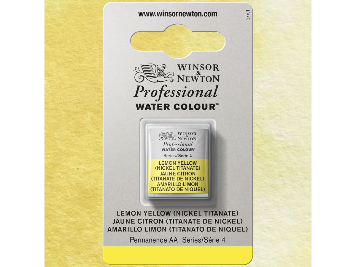 WINSOR & NEWTON AQUARELLFARBE 1/2 NÄPF S4 347 ZITRONENGELB 1
