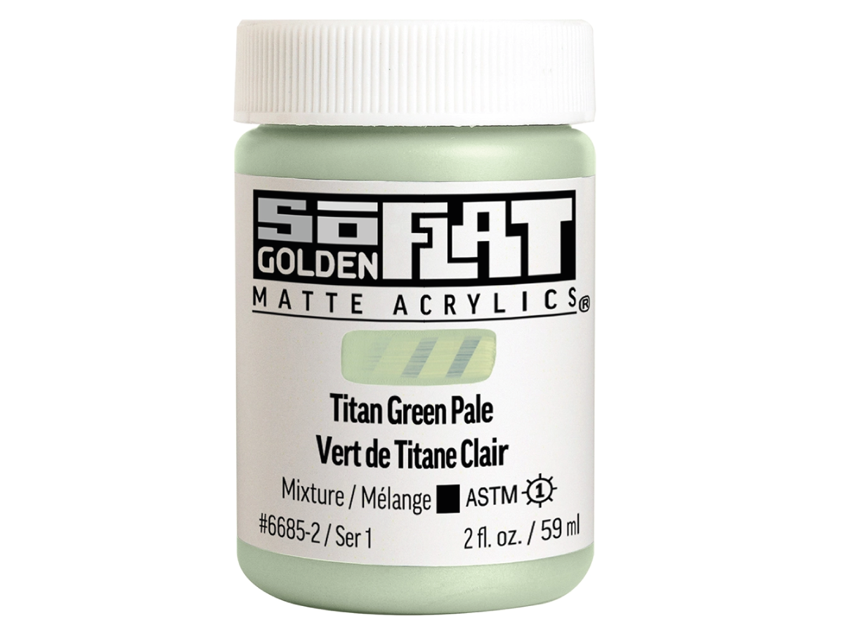 GOLDEN SOFLAT ACRYLIC 59ML 6685 TITAN GREEN PALE 1