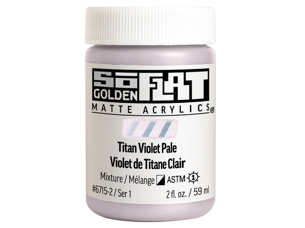 GOLDEN SOFLAT ACRYLIC 59ML 6715 TITAN VIOLET PALE 1