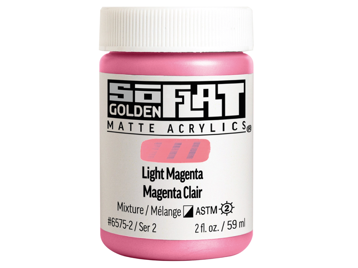 GOLDEN SOFLAT ACRYLIC 59ML 6575 LIGHT MAGENTA 1