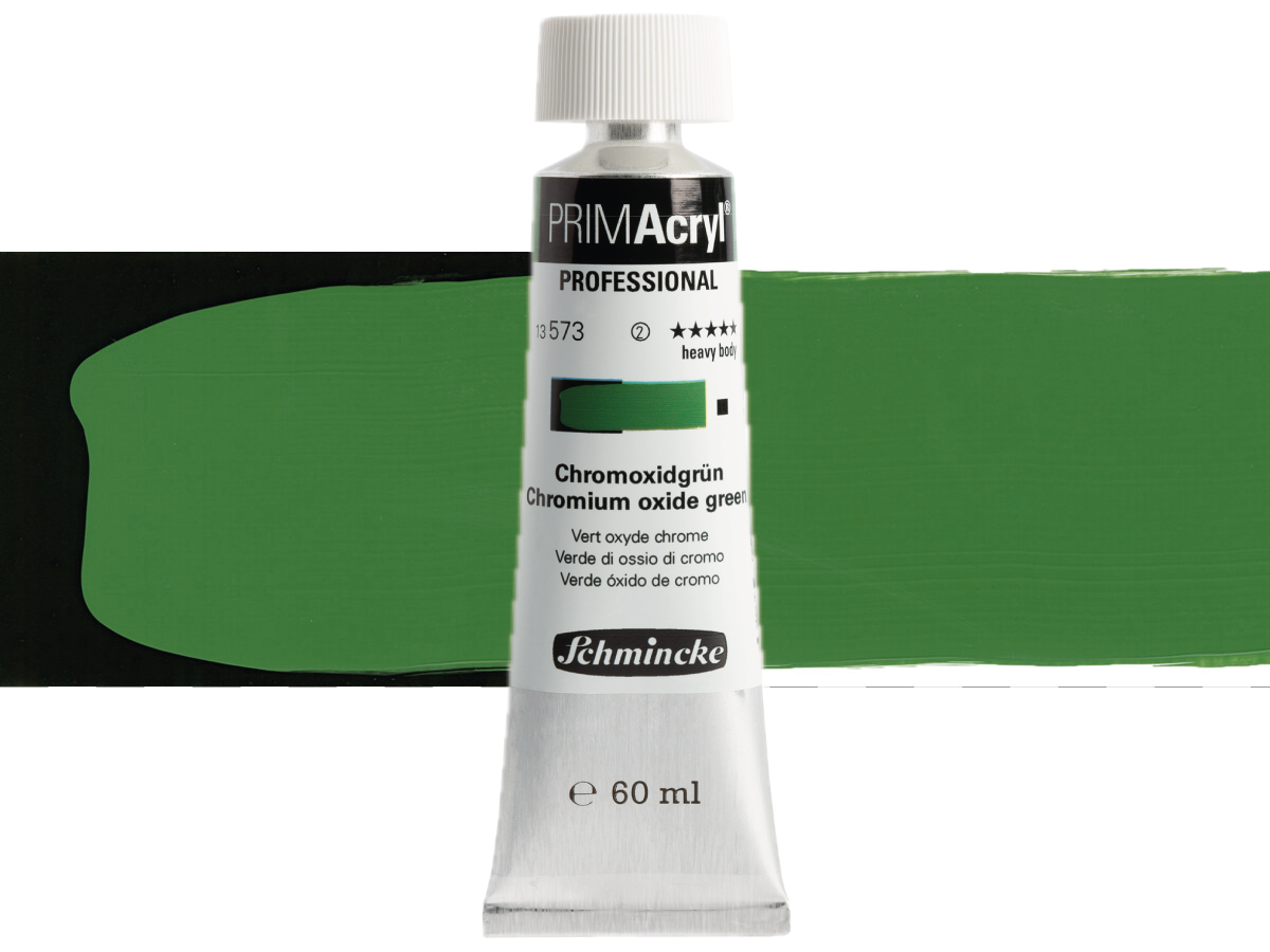 SCHMINCKE PRIMACRYL 60ML S2 573 CHROMIUM OXIDE GREEN 1