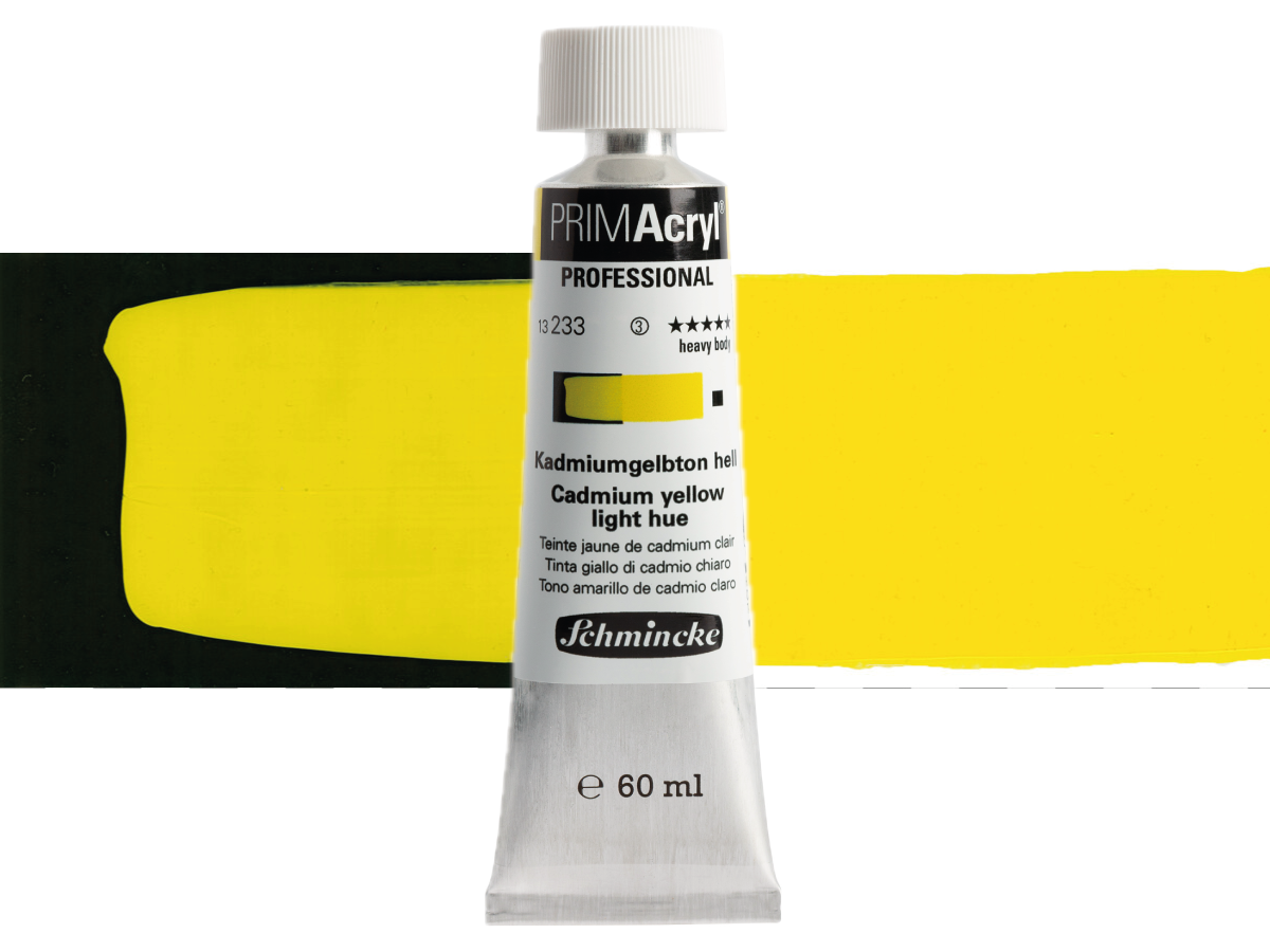 SCHMINCKE PRIMACRYL 60ML S3 233 CADMIUM YELLOW LIGHT HUE 1