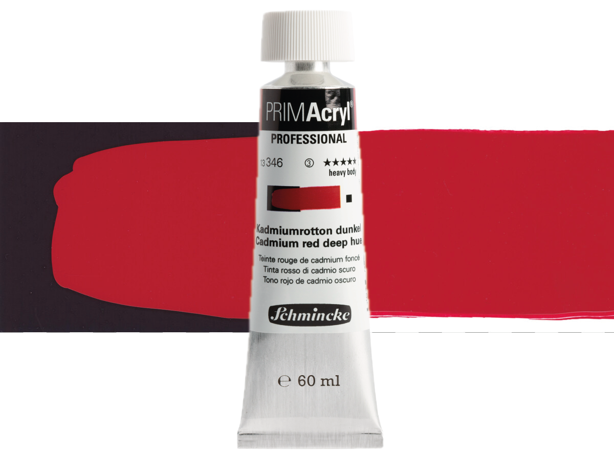 SCHMINCKE PRIMACRYL 60ML S3 346 CADMIUM RED DEEP HUE 1