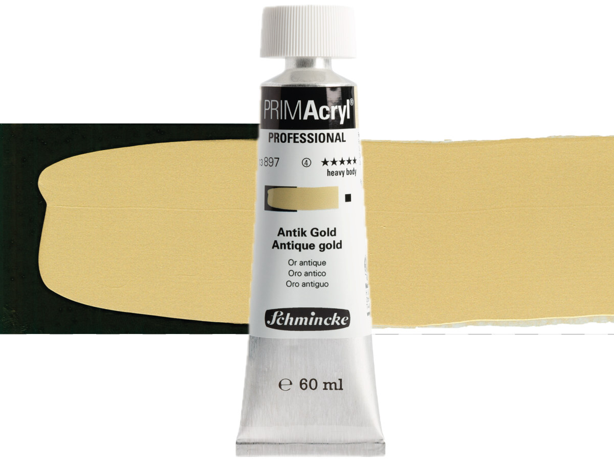 SCHMINCKE PRIMACRYL 60ML S4 897 ANTIQUE GOLD 1