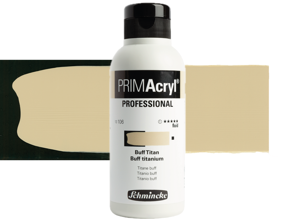 SCHMINCKE PRIMACRYL FLUID 250ML S1 106 BUFF TITANIUM 1