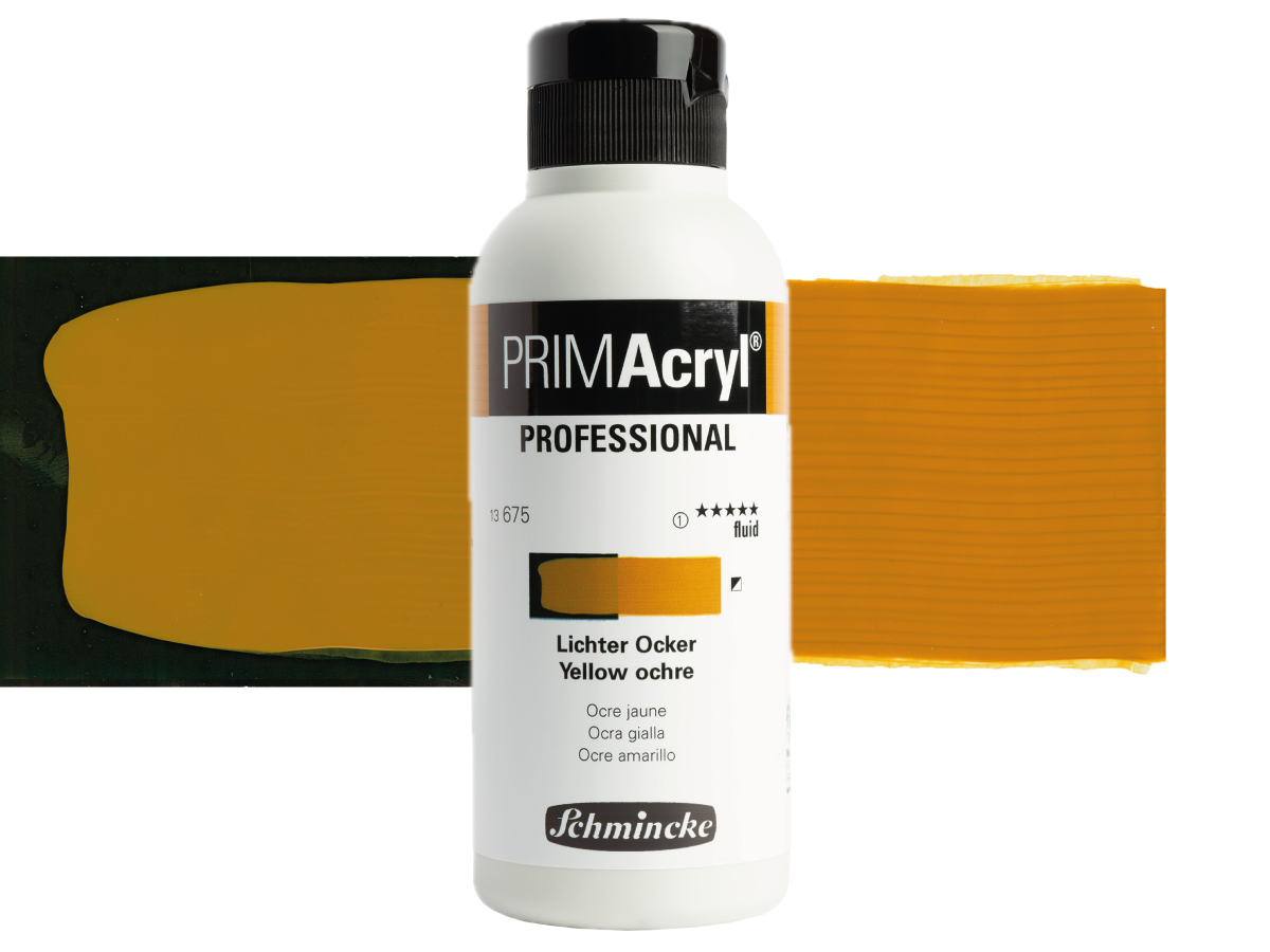 SCHMINCKE PRIMACRYL FLUID 250ML S1 675 YELLOW OCHRE 1