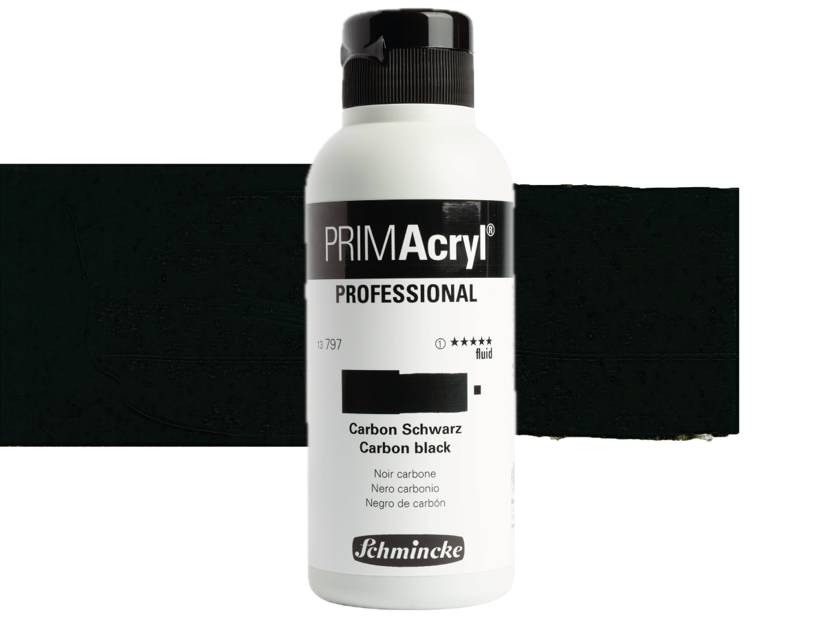 SCHMINCKE PRIMACRYL FLUID 250ML S1 797 CARBON BLACK 1