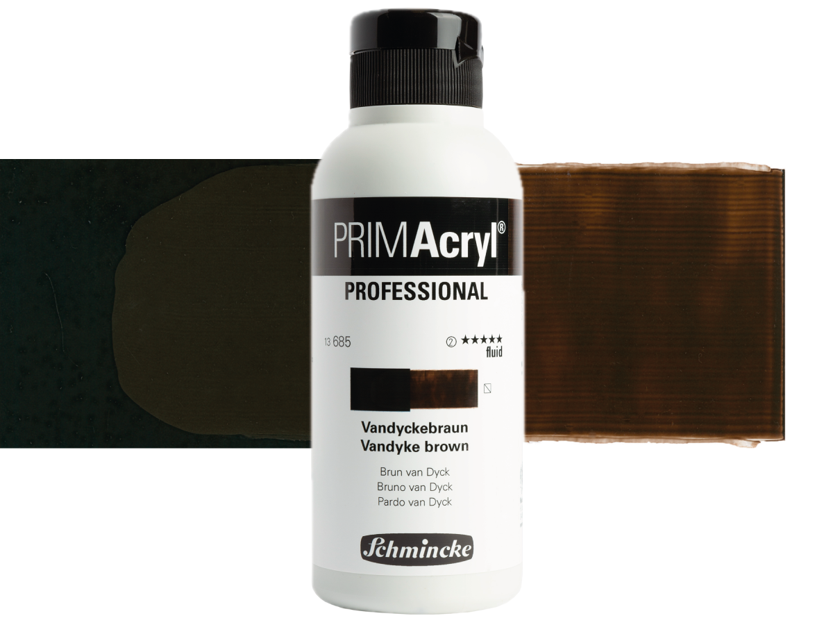 SCHMINCKE PRIMACRYL FLUID 250ML S2 685 VANDYKE BROWN 1