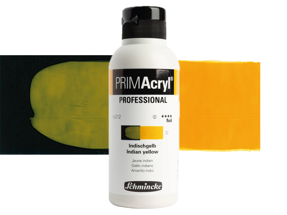 SCHMINCKE PRIMACRYL FLUID 250ML S3 321 INDIAN YELLOW 1