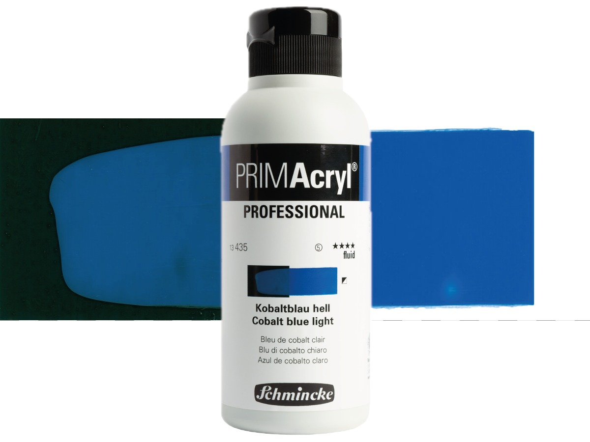 SCHMINCKE PRIMACRYL FLUID 250ML S5 435 COBALT BLUE LIGHT 1