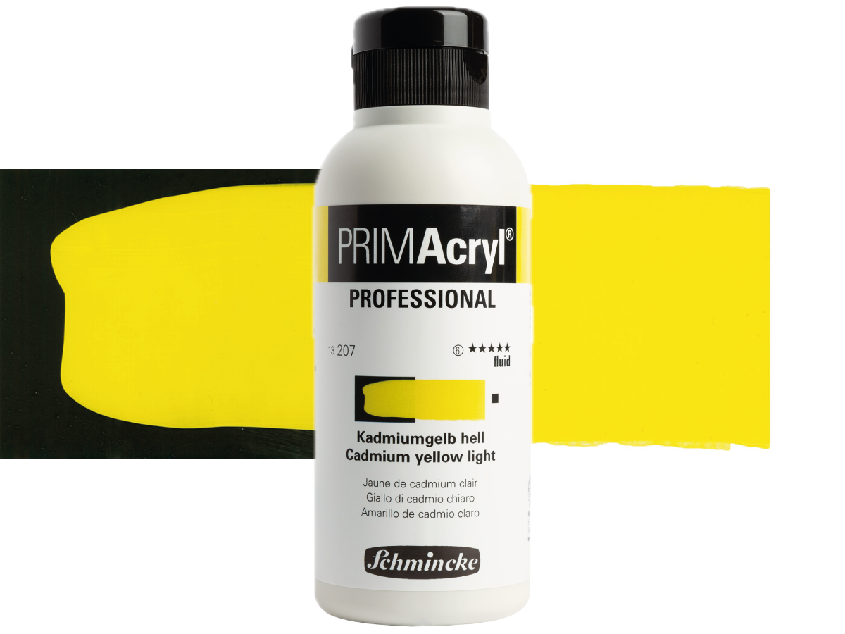 SCHMINCKE PRIMACRYL FLUID 250ML S6 207 CADMIUM YELLOW LIGHT 1