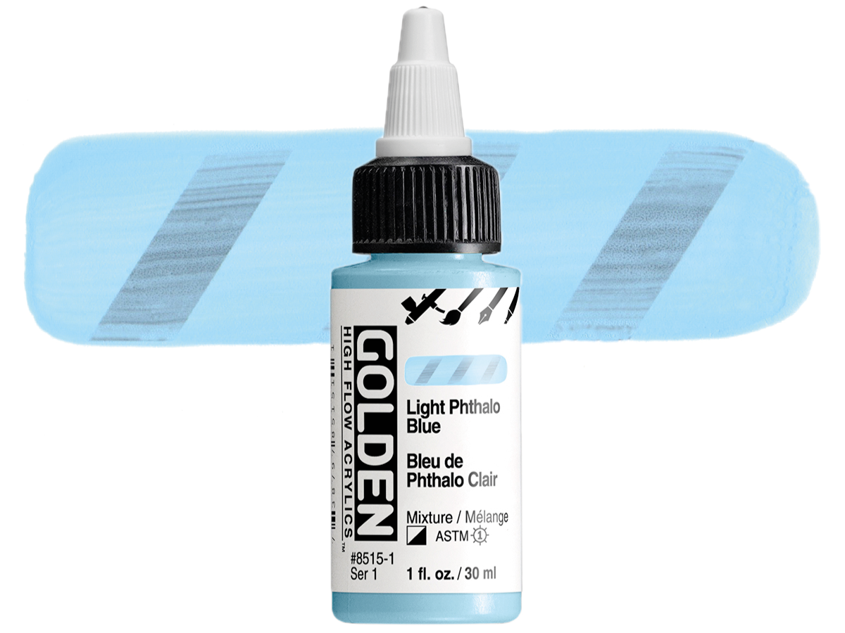 GOLDEN HIGH FLOW ACRYL 30ML S1 LIGHT PHTHALO BLUE 1