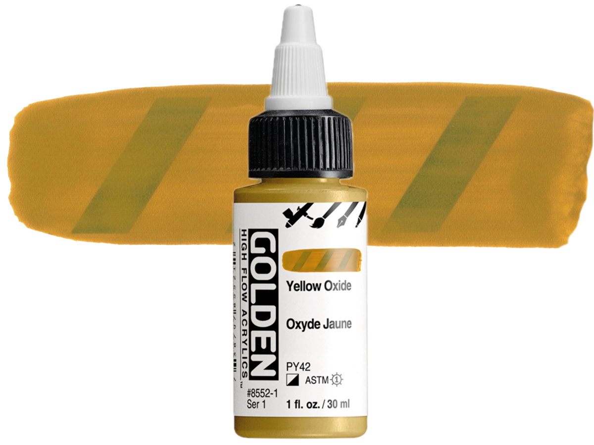 GOLDEN HIGH FLOW ACRYL 30ML S1 YELLOW OXIDE 1
