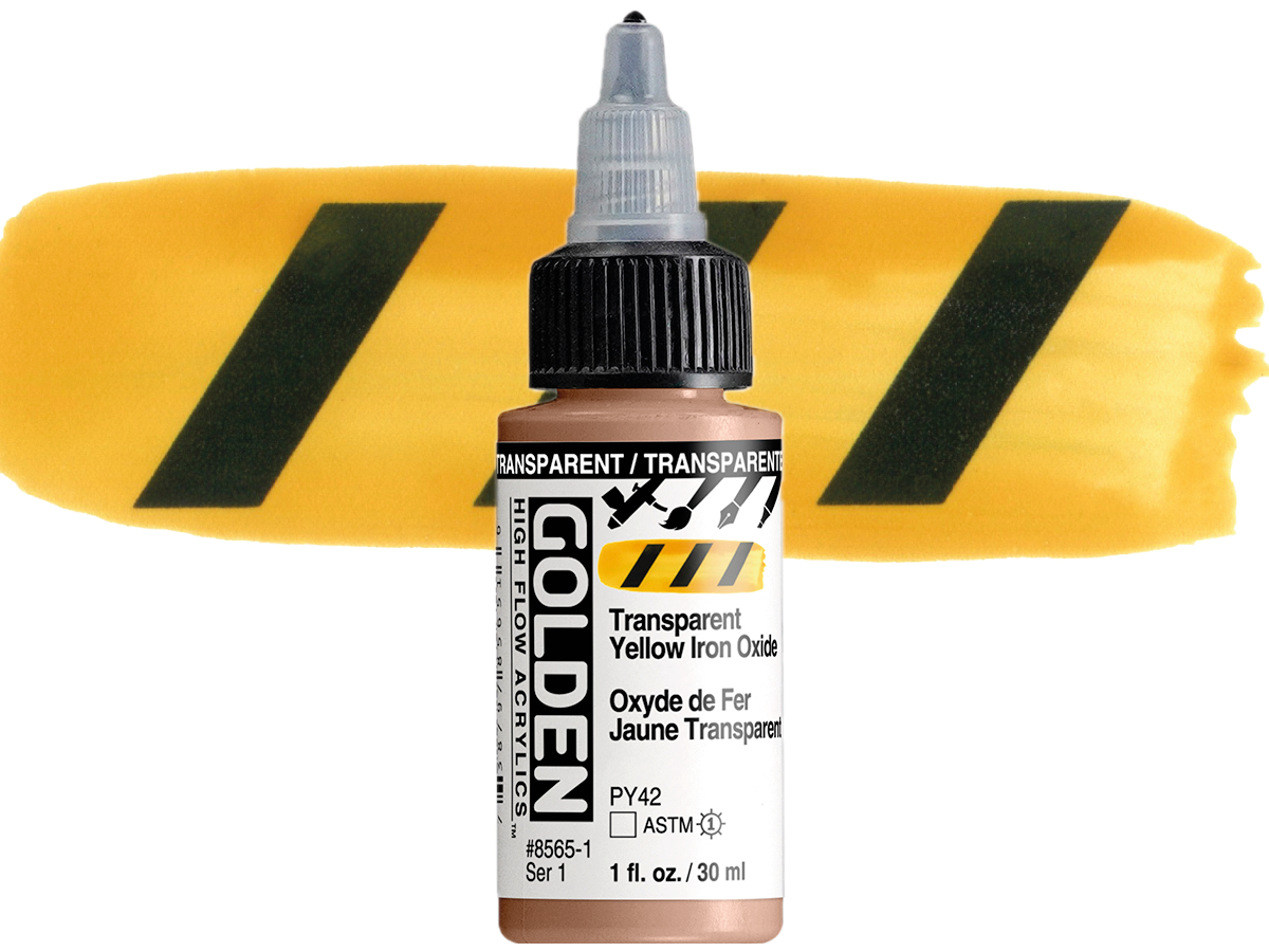 GOLDEN HIGH FLOW ACRYL 30ML S1 TRANSP. YELLOW IRON OXIDE 1