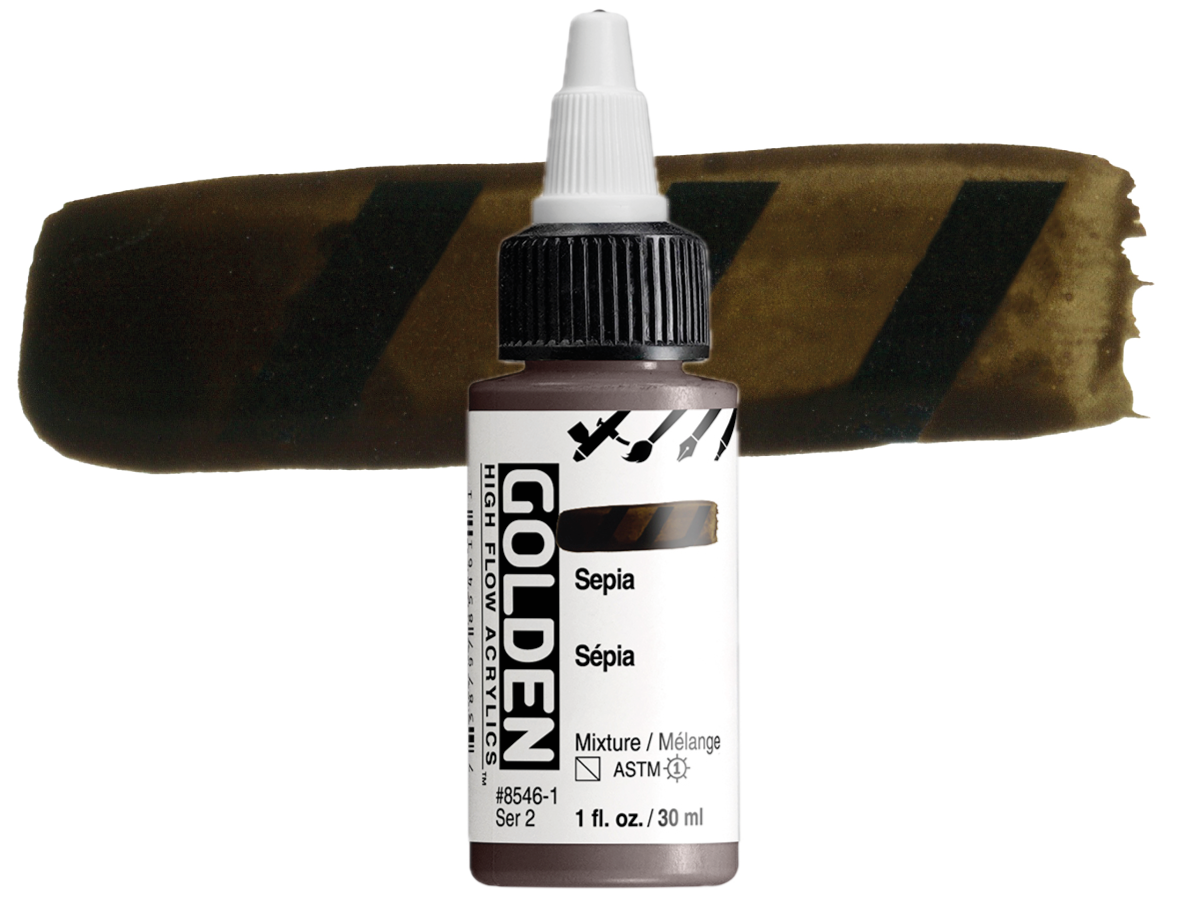 GOLDEN HIGH FLOW ACRYL 30ML S2 SEPIA 1