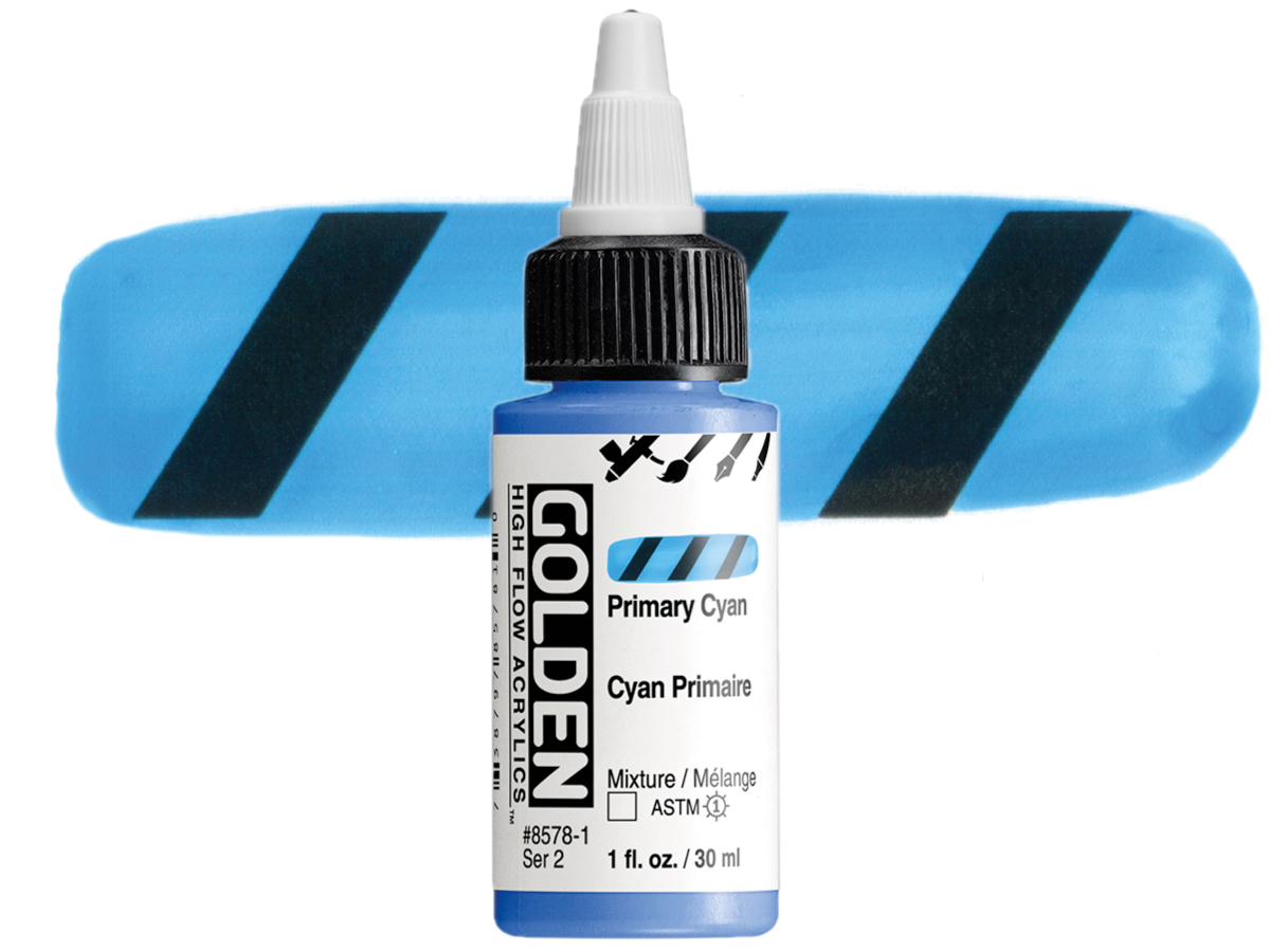 GOLDEN HIGH FLOW ACRYL 30ML S2 PRIMARY CYAN 1