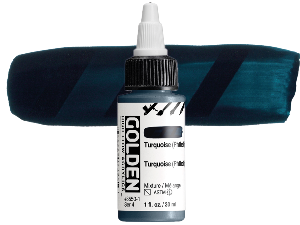 GOLDEN HIGH FLOW ACRYL 30ML S4 TURQUOISE (PHTHALO) 1