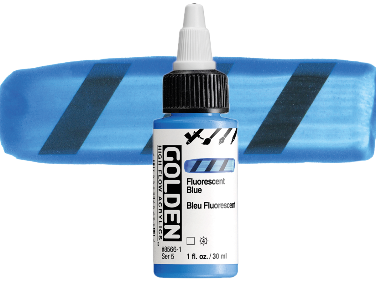 GOLDEN HIGH FLOW ACRYL 30ML S5  FLUORESCENT BLUE 1