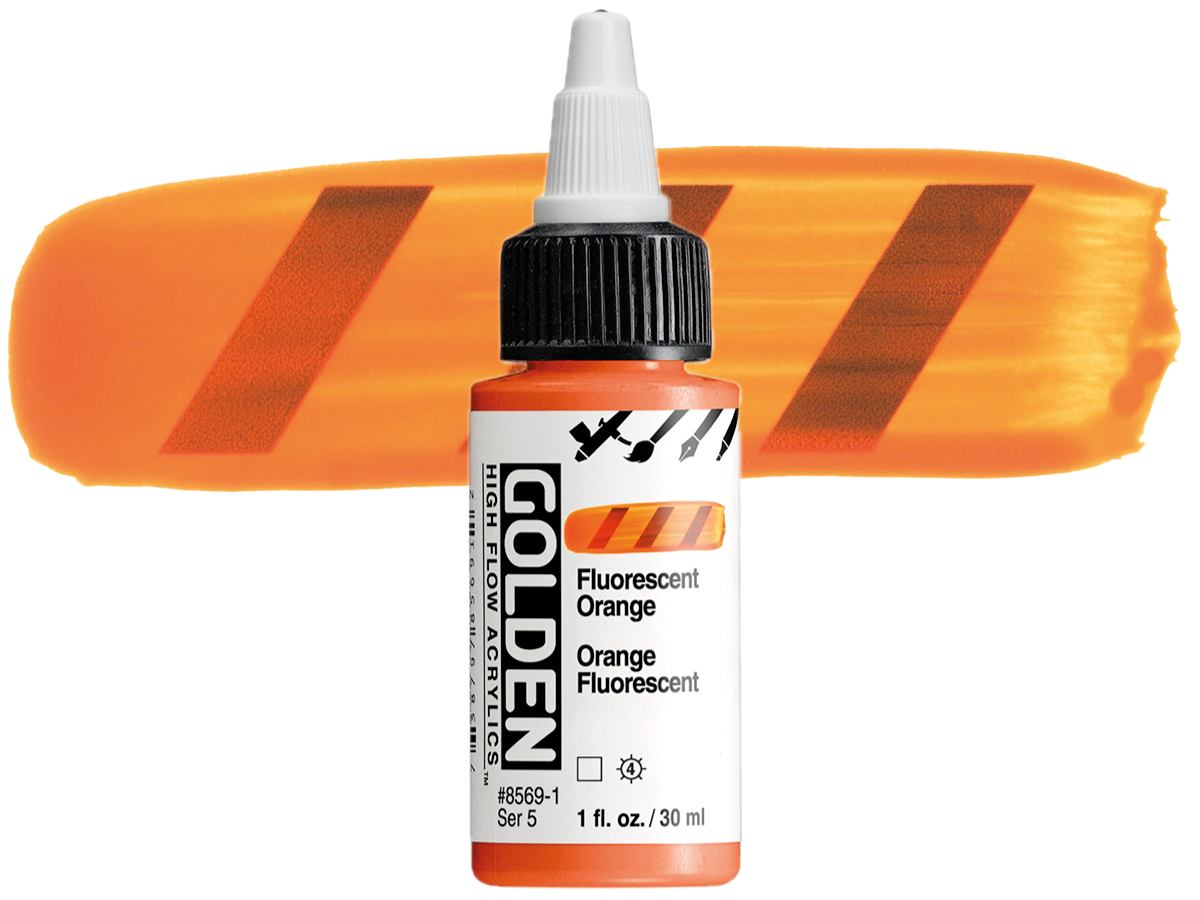 GOLDEN HIGH FLOW ACRYL 30ML S5  FLUORESCENT ORANGE 1