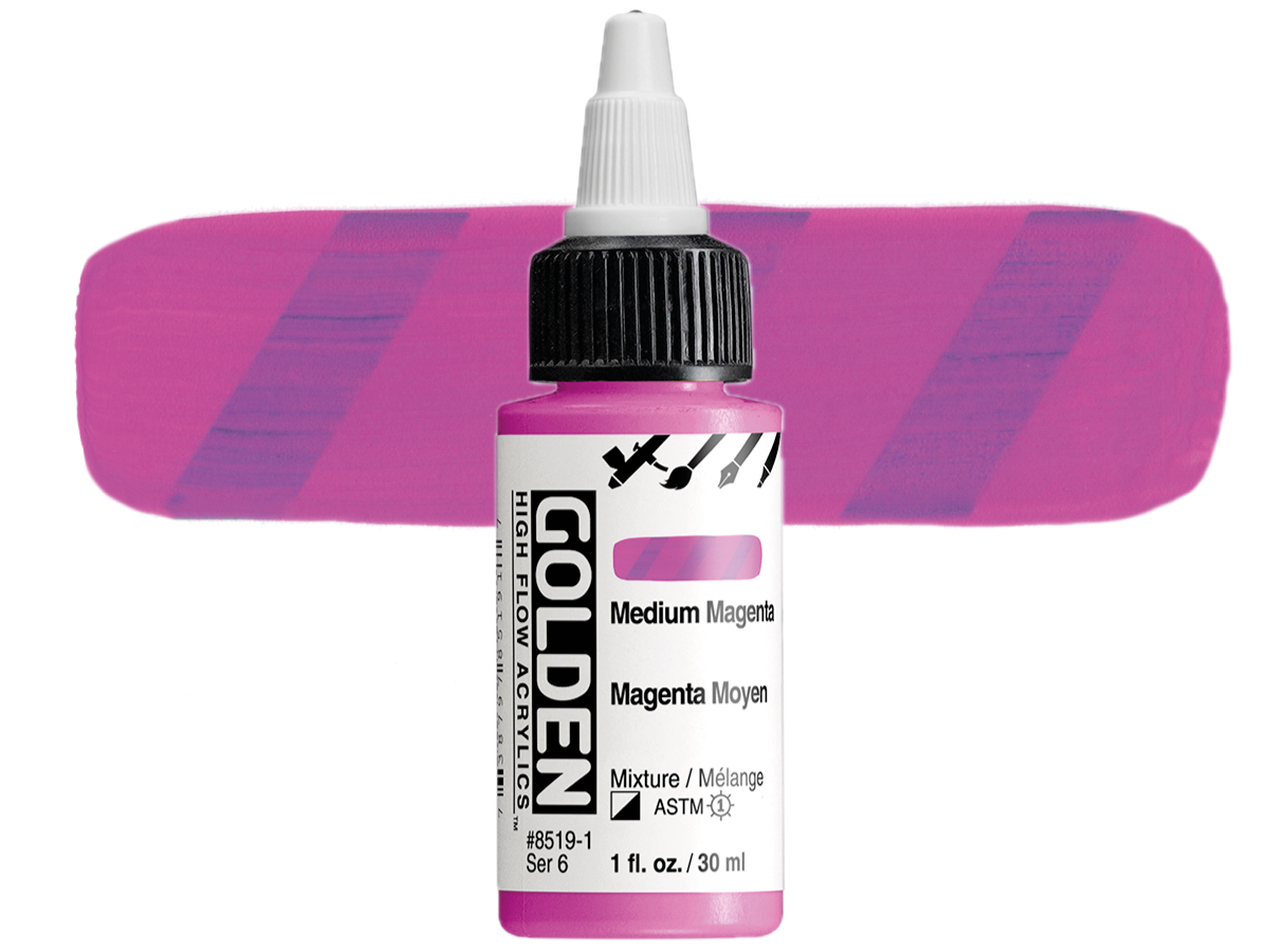 GOLDEN HIGH FLOW ACRYL 30ML S6 MEDIUM MAGENTA 1