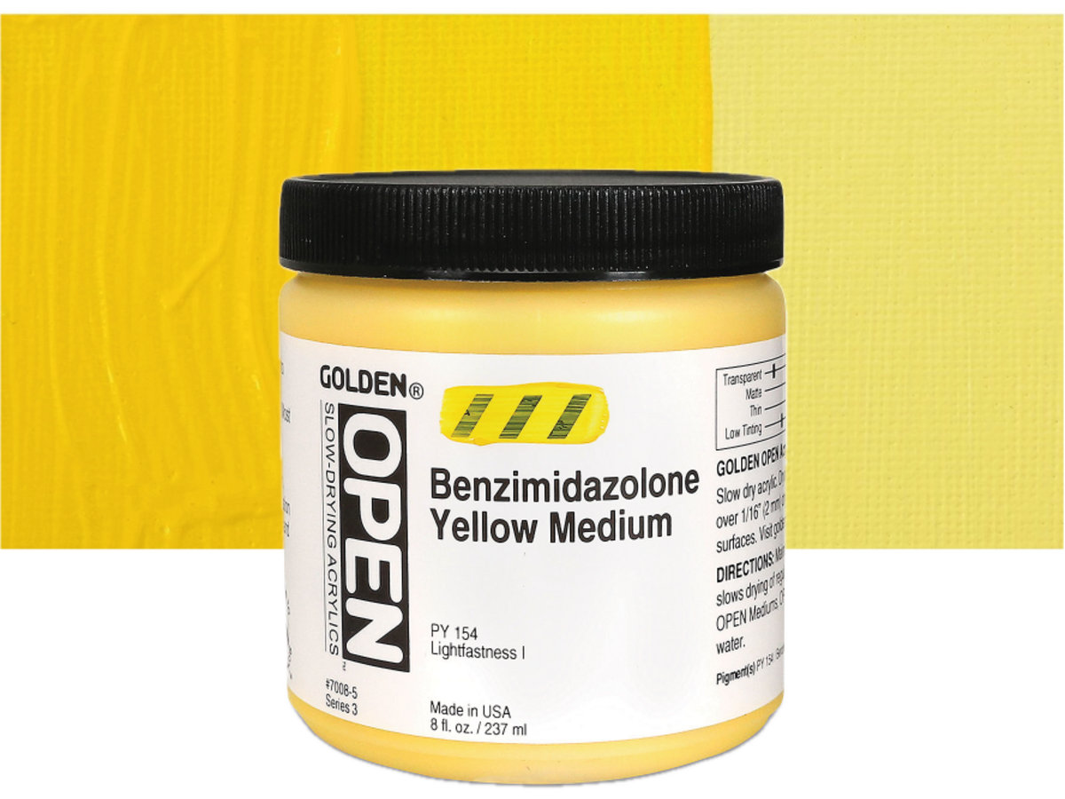 GOLDEN OPEN ACRYLIC 237ML 7008 S3 OPEN BENZIMIDAZOLONE YELLOW MEDIUM 1