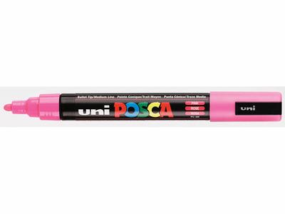 UNI POSCA PC5RE ROSA MITTEL 1