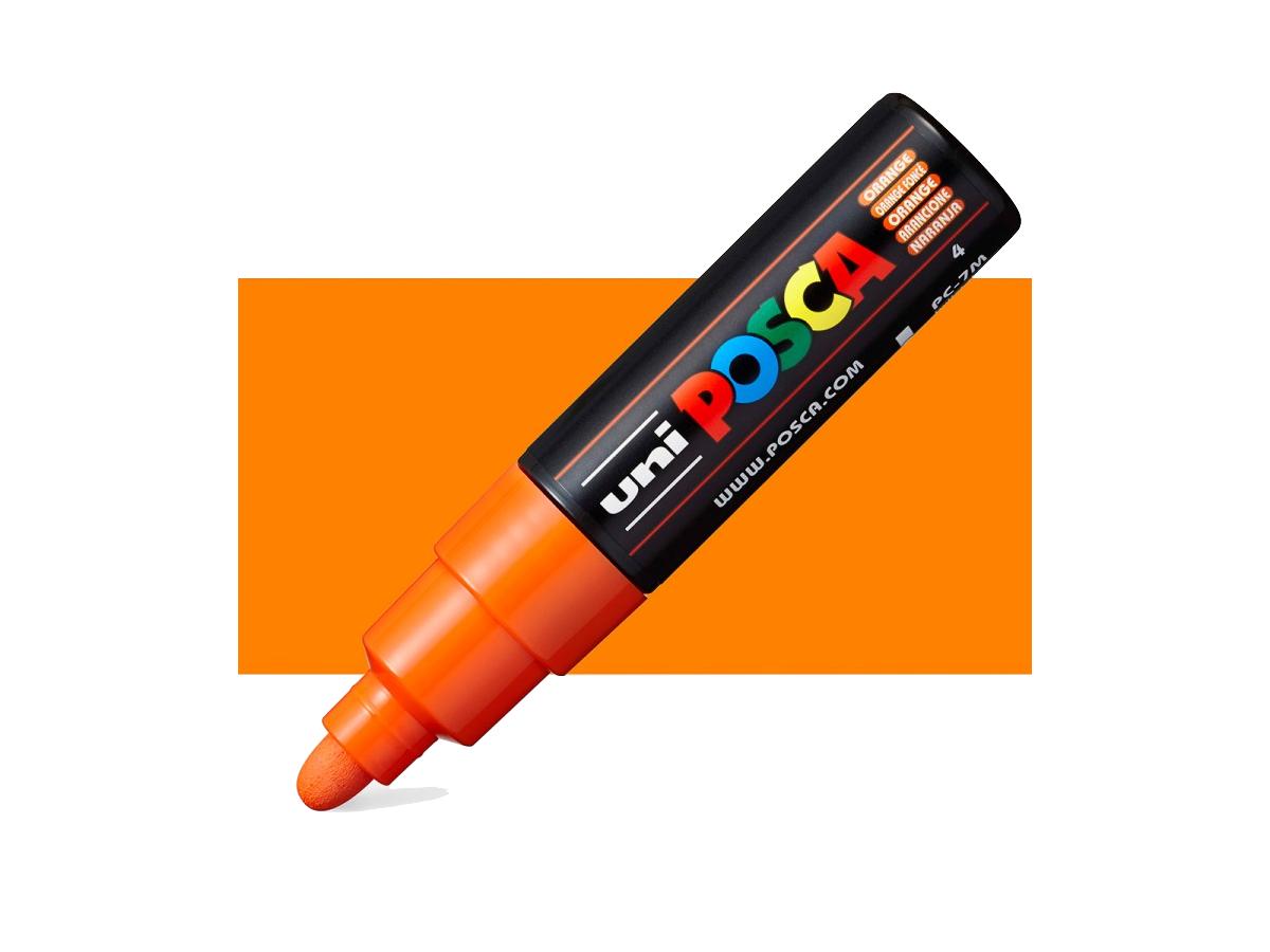 UNI POSCA MARKER LARGE PC7M DONKERORANJE 1