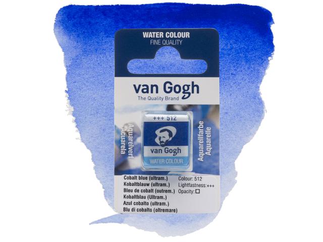 VAN GOGH AQUARELL 1/2 NÄPFCHEN 512 KOBALTBLAU ULTRAMAR 1