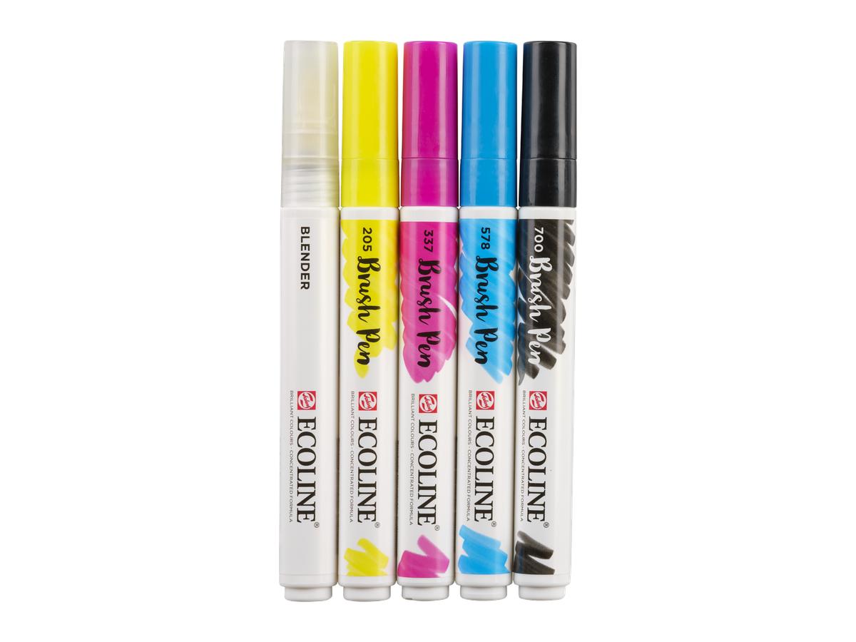 TALENS ECOLINE BRUSH PEN SET 5 PRIMAIR 1