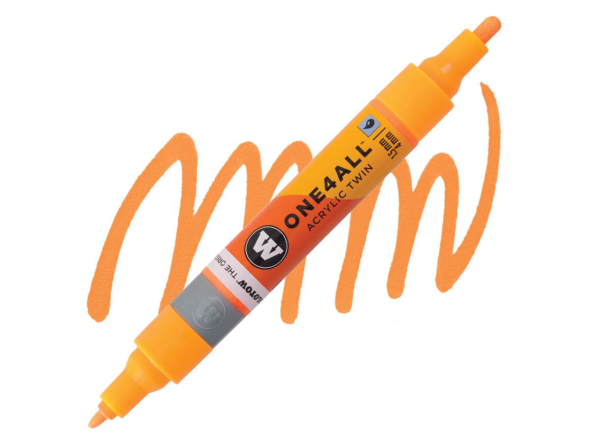 MOLOTOW ONE4ALL TWIN MARKER 085 1,5-4MM ORANGE DARE 1