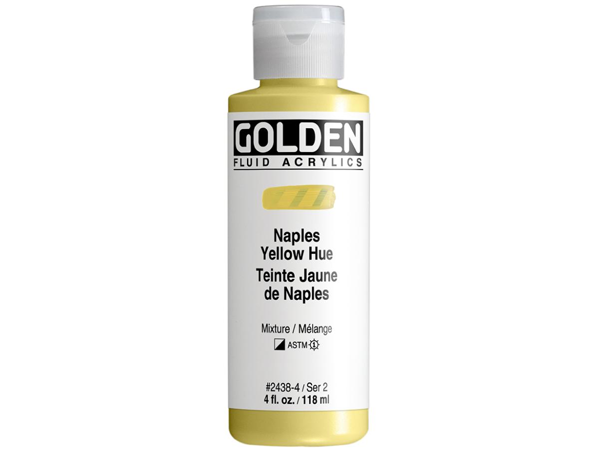 GOLDEN FLUID ACRYL 119ML S2 438 HIST. NEAPELGELB FARBTON 1
