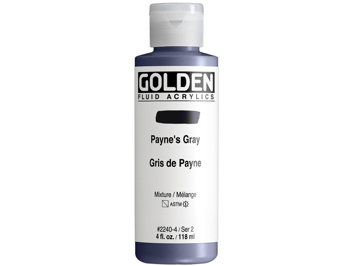 GOLDEN FLUID ACRYL 119ML S2 240 PAYNESGRAU 1