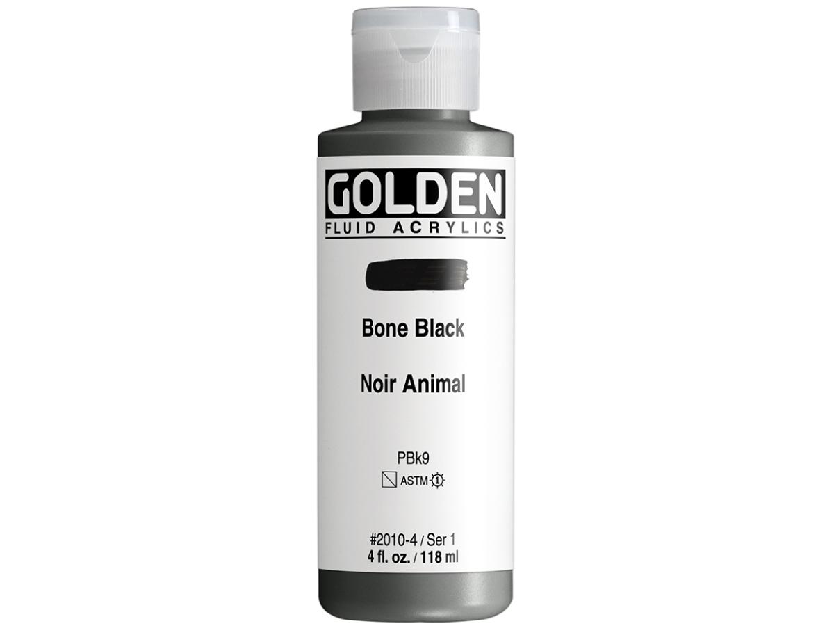 GOLDEN FLUID ACRYL 119ML S1 010 ELFENBEINSCHWARZ 1