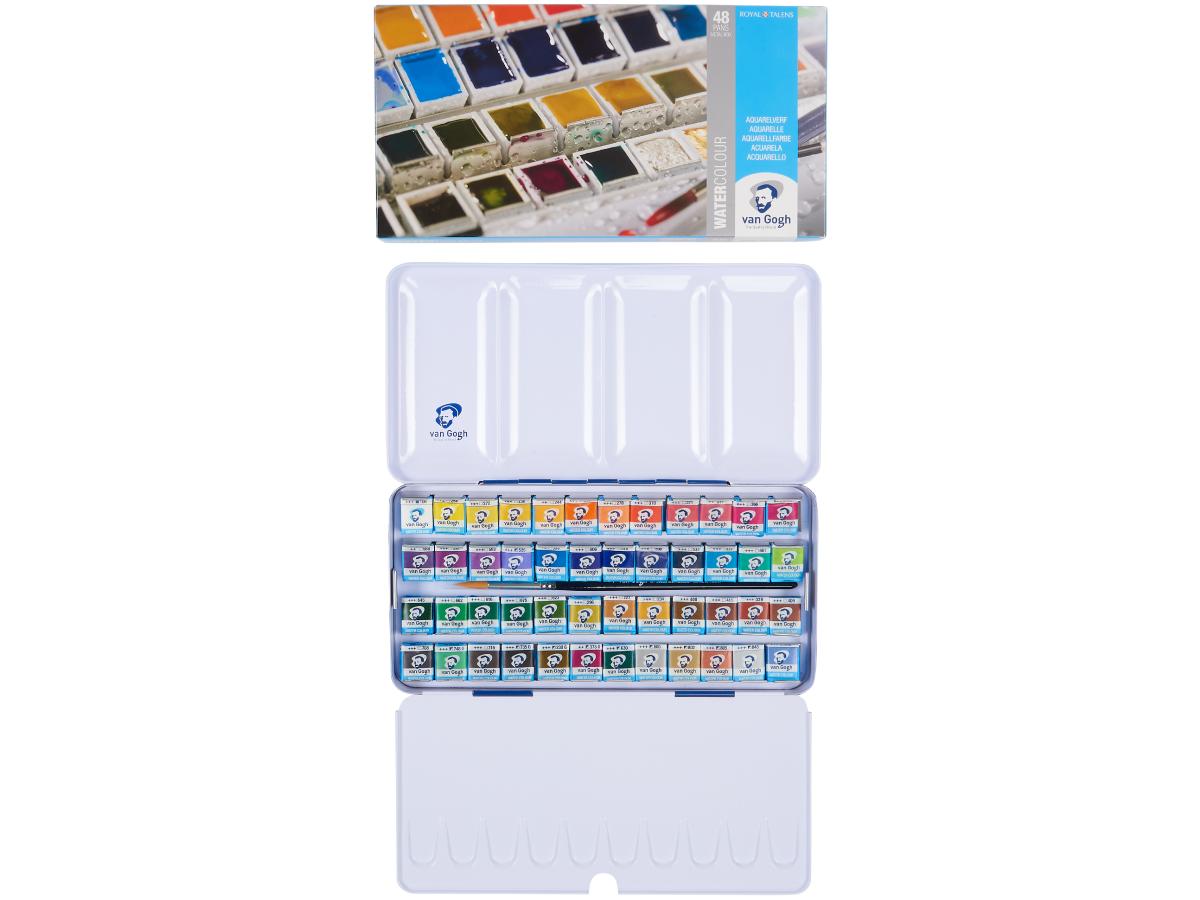 VAN GOGH AQUARELLFARBEN SET 48X 1/2NAPF + PINSEL 1