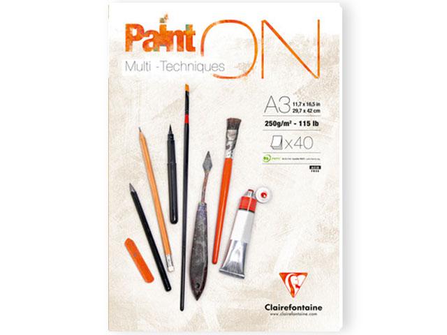CLAIREFONTAINE PAINT-ON BLOCK A3 250GRAMM 40 BLATT 1