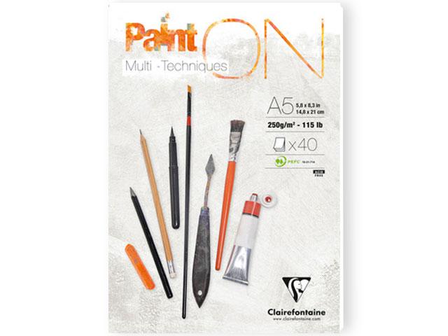 CLAIREFONTAINE PAINT-ON BLOCK A5 250GRAMM 40 BLATT 1