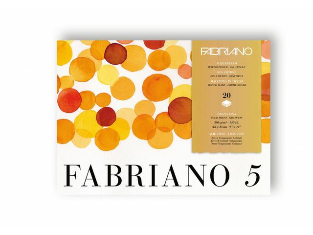 FABRIANO DISEGNO 5 AQUARELLBLOCK 31x41CM GRAIN FIN 4Z. 1