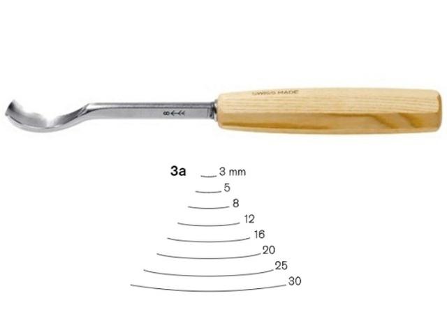 PFEIL HOLZBEITEL ABGEKRÃPFTE FORM 3A 16MM 1