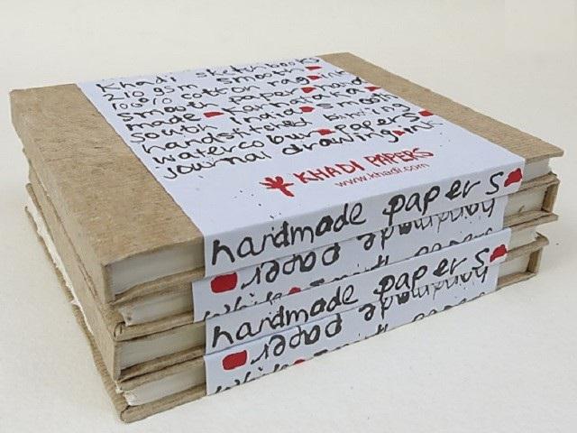 KHADI INDIA HADERNPAPIER HARDCOVER BUCH 21X25CM 210G/M² 1