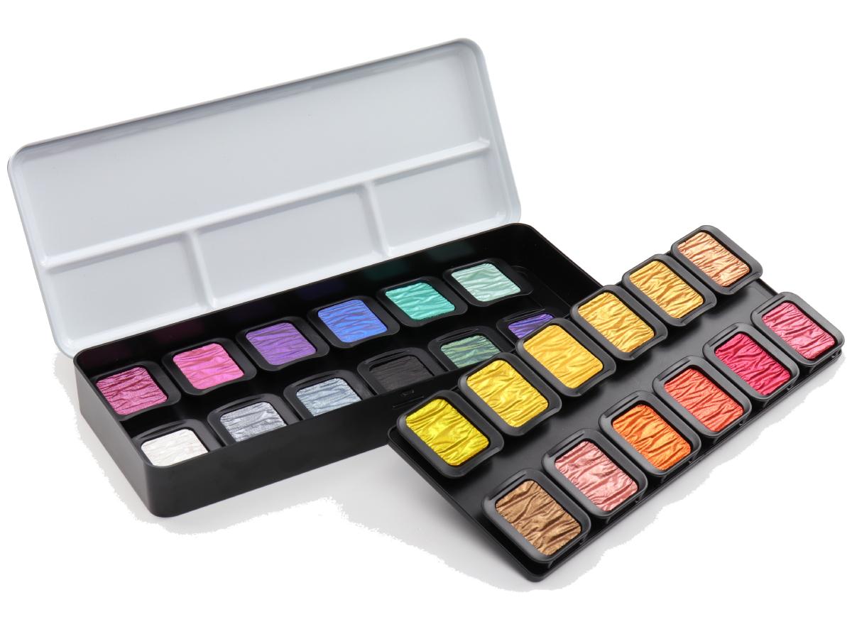 FINE-TEC PERLGLANZFARBEN SET RAINBOWMETALL 24X 1