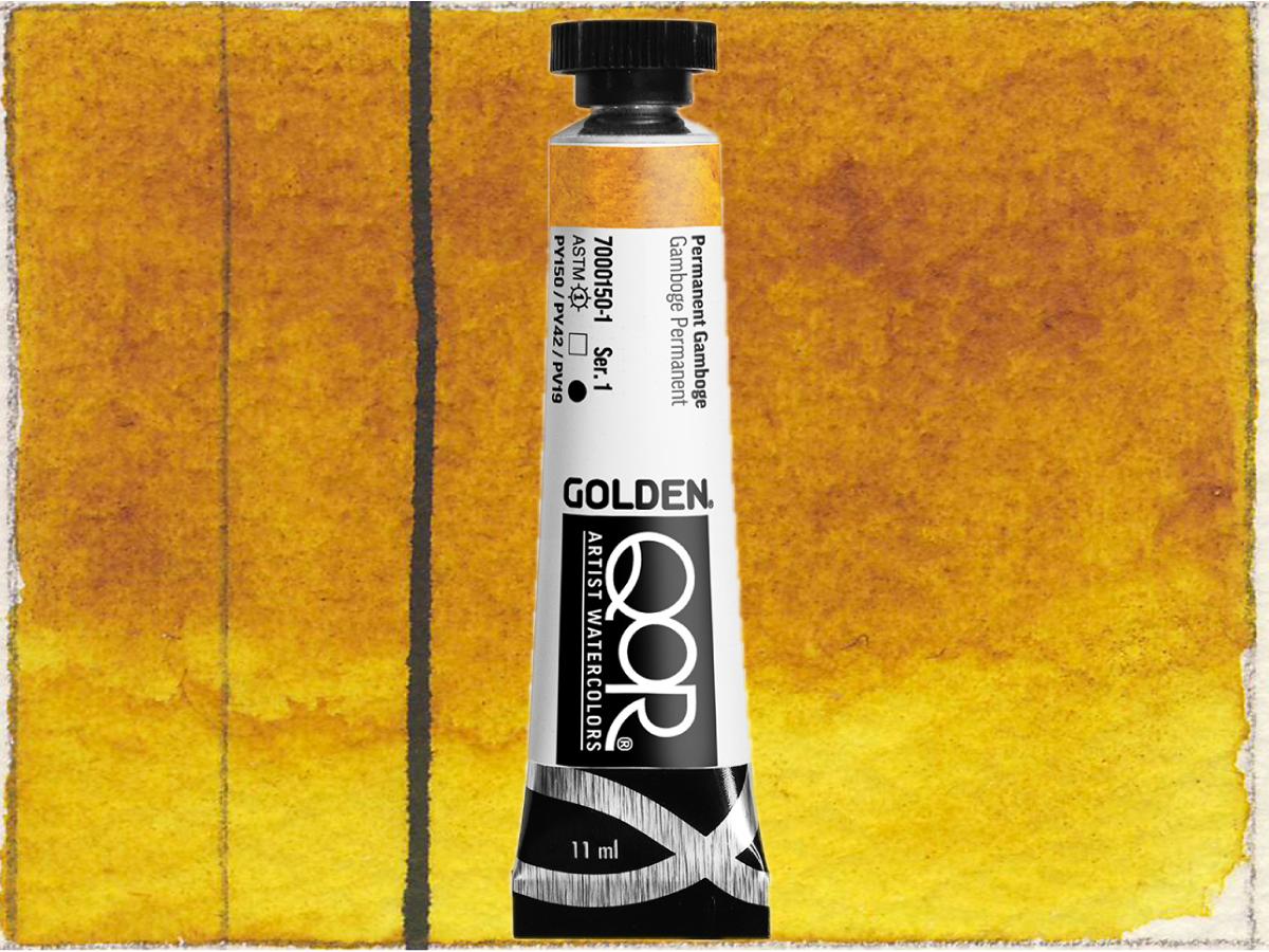 GOLDEN QOR WATERCOLOR 11ML SERIE 1 PERMANENT GAMBOGE 150 1
