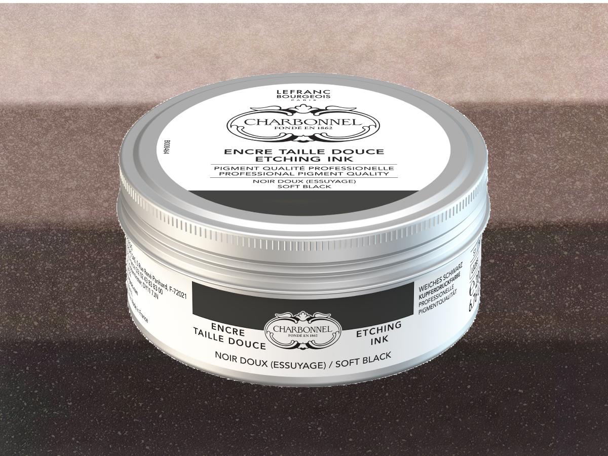CHARBONNEL DRUCKFARBE 200 ML S1 NOIR DOUX SCHWARZ 1