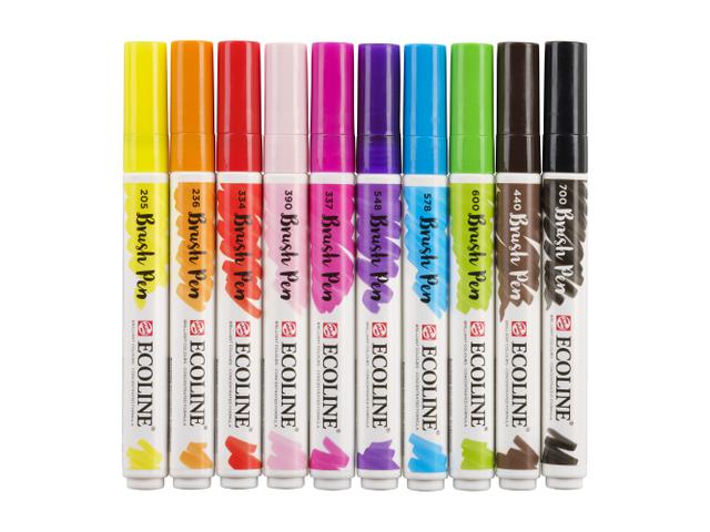 TALENS ECOLINE® BRUSH PEN MARKER SET 10X HELL 1