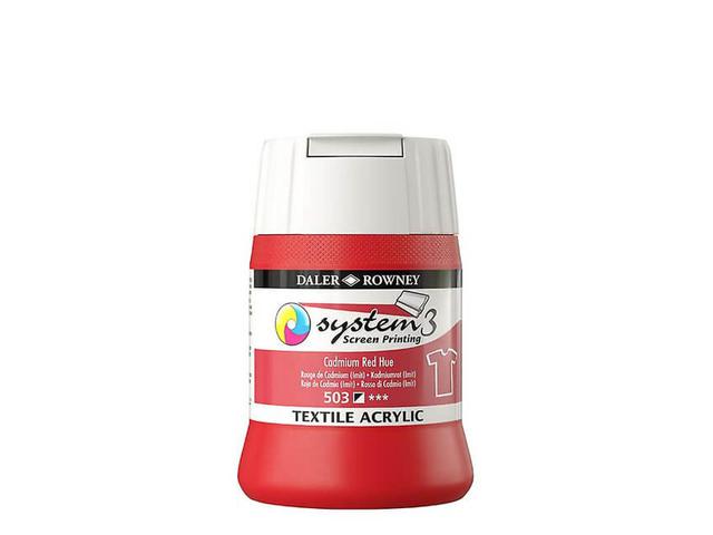 SYSTEM 3 SIEBDRUCKFARBE TEXTIL 250ML CADMIUM RED HUE 1