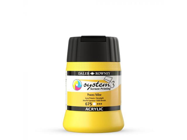 SYSTEM 3 SIEBDRUCKFARBE 250ML 675 PROCESS YELLOW 1