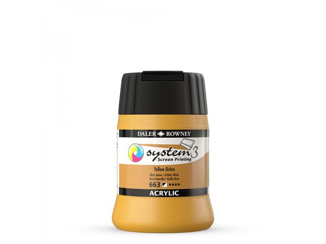 SYSTEM 3 SIEBDRUCKFARBE 250ML 663 YELLOW OCHRE 1