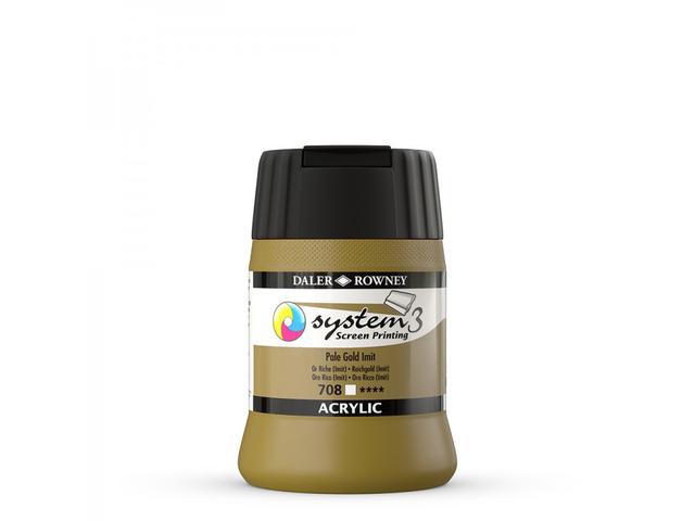 SYSTEM 3 SIEBDRUCKFARBE 250ML 708 PALE GOLD IMITATION 1